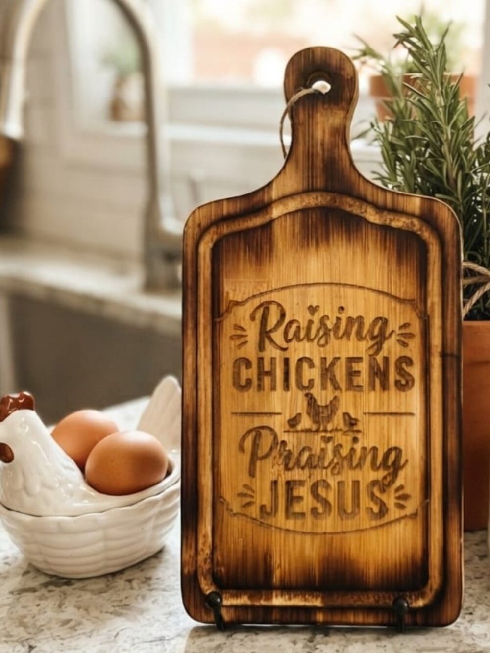 Inspirational Engraved Wooden Cheese Board